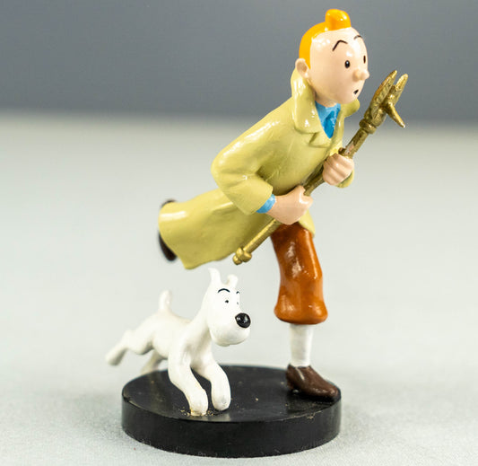Pixi Statuette 5501 Tintin Snowy & Sceptre 1995 Ottokars Rare Metal Figurine