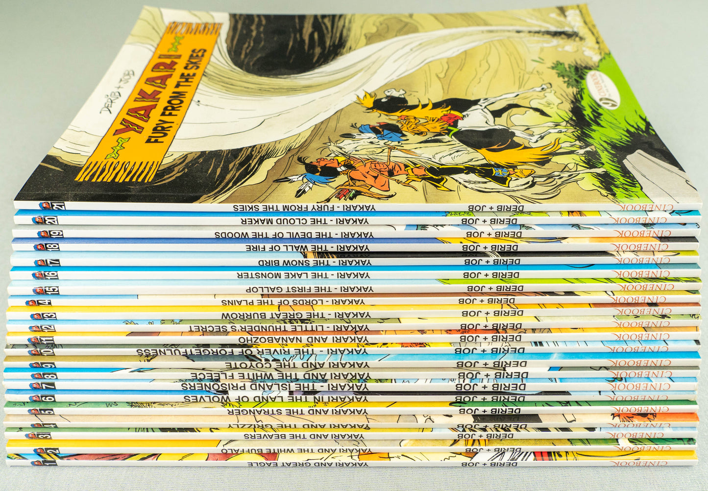 Yakari Full Set of 22 by Derib+Job: Cinebook PB Editions Rare Comic Book Lot