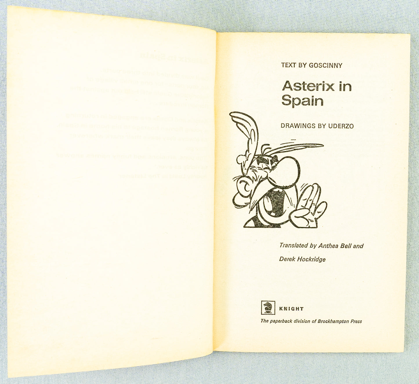 Asterix in Spain - Black & White Mini A5 UK Paperback Edition Uderzo