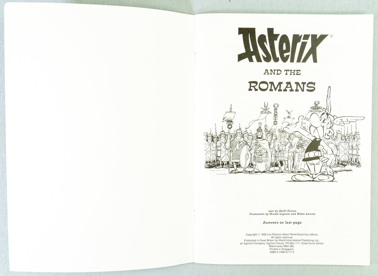 Asterix and the Romans Sticker Scene Books UK Editions World/Egmont UK Uderzo