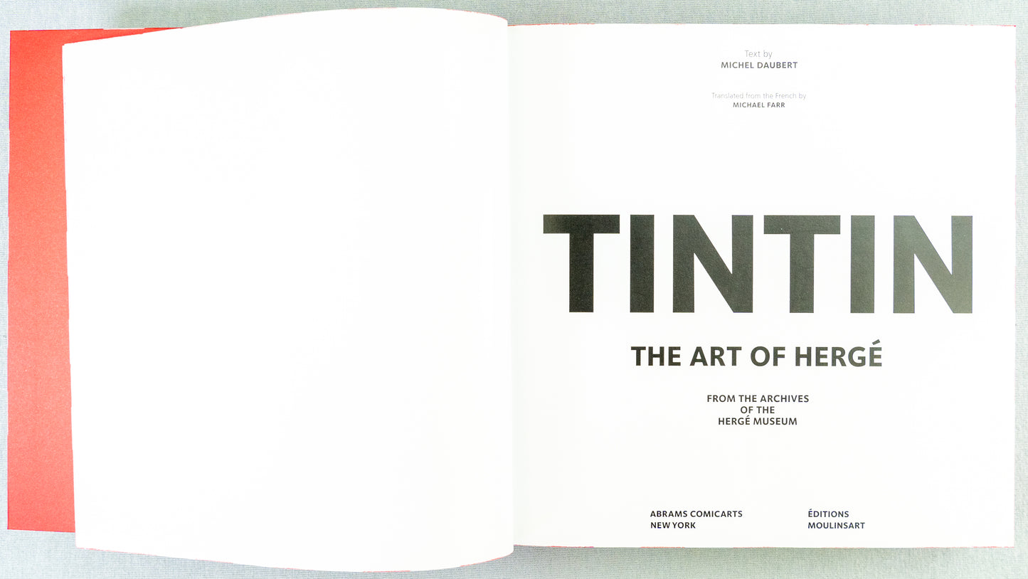 TINTIN: THE ART OF HERGE 2013 1st Edition Moulinsart Abrams Comicart uk HB Book