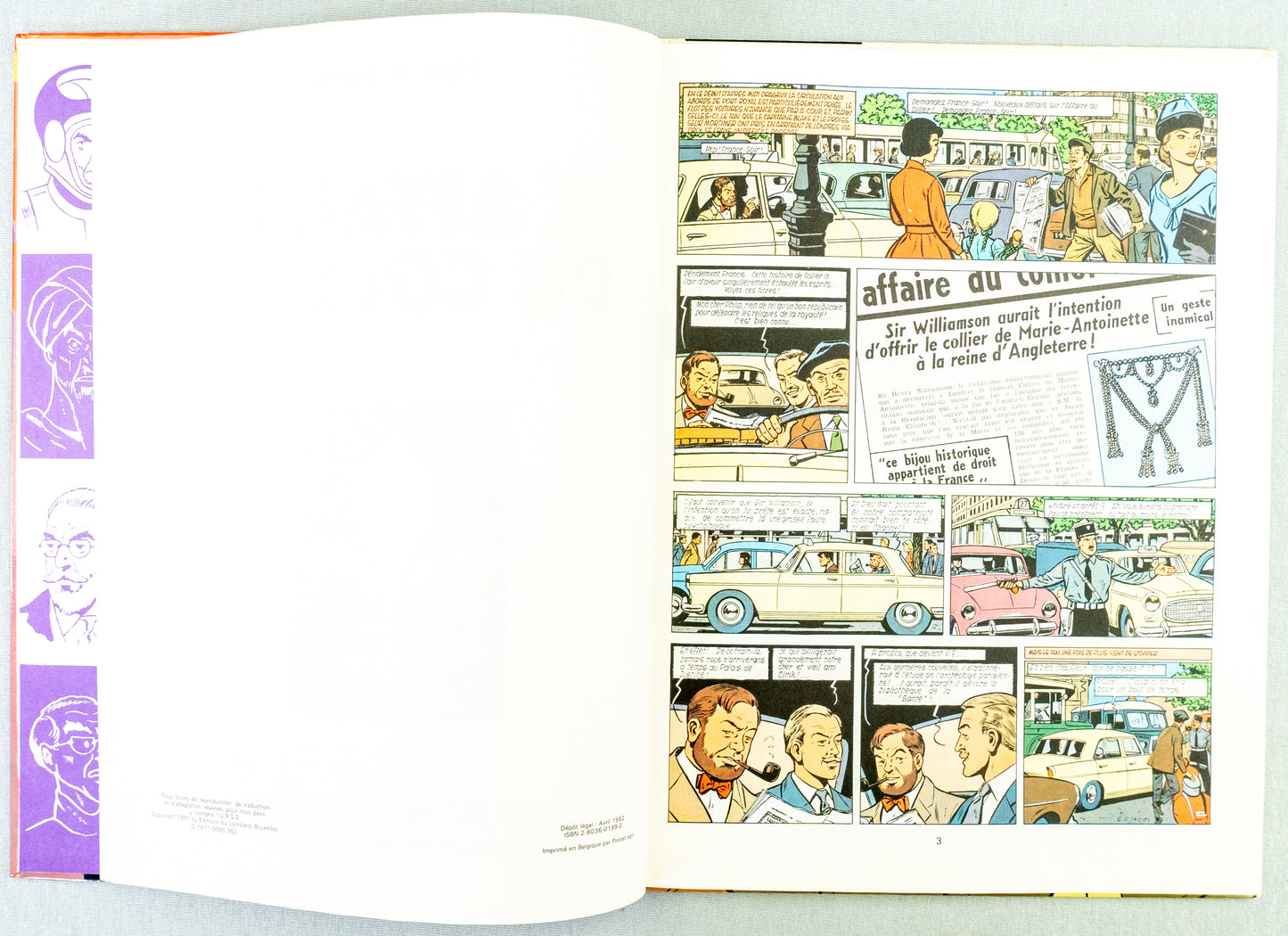 Blake & Mortimer: L' Affaire Du Collier Edgar Jacobs 1982 Early Edition HB