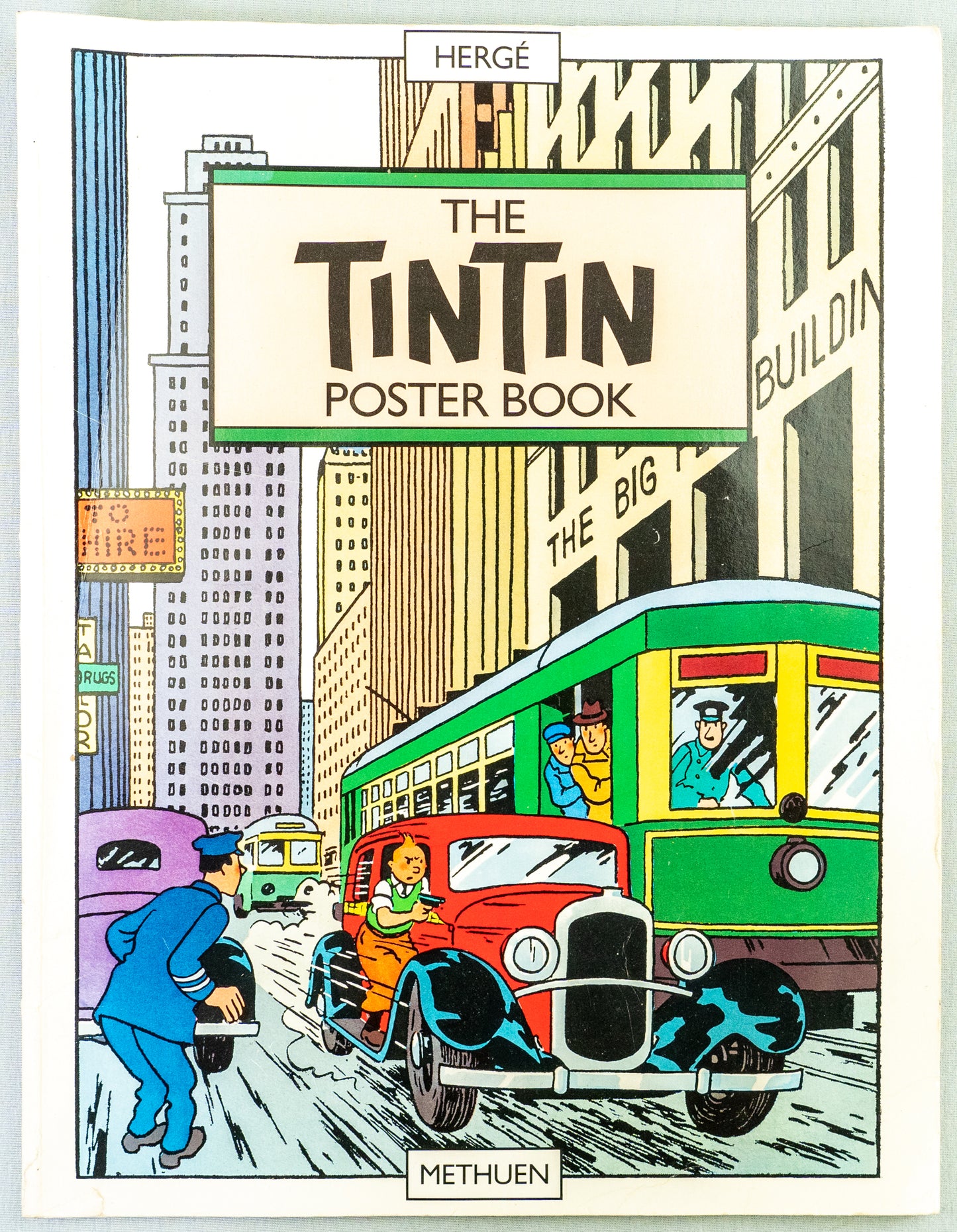 The Tintin Poster Book x21 A3 Posters - Methuen 1989 1st UK Edition Paperback Book EO