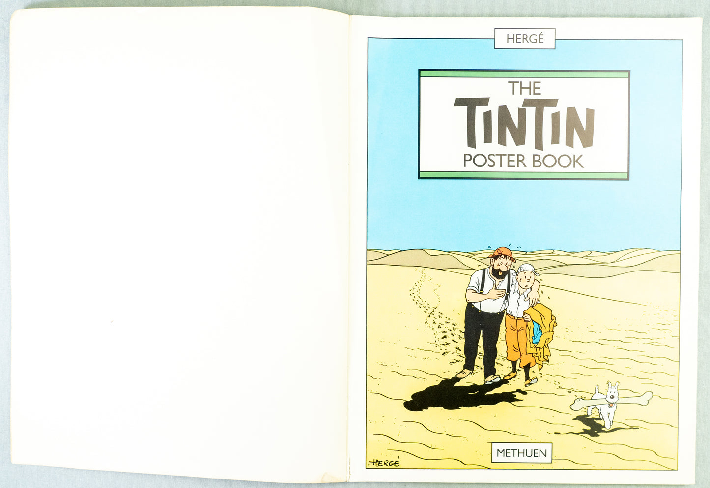 The Tintin Poster Book x21 A3 Posters - Methuen 1989 1st UK Edition Paperback Book EO