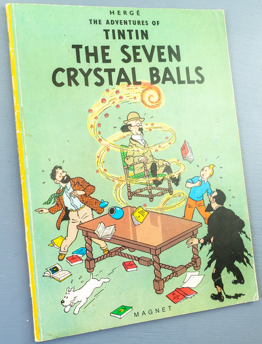 The Seven Crystal Balls - Tintin Magnet UK Paperback Edition Book 1980s