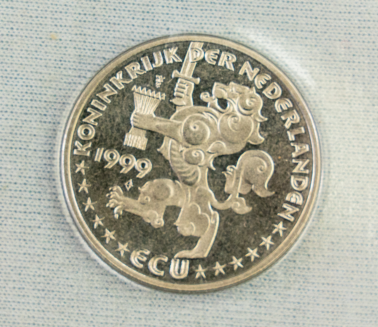 Tintin Mannen Op De Maan: Rare Belge Post/Moulinsart Tintin Postage Stamp + ECU Coin 1999 Collection