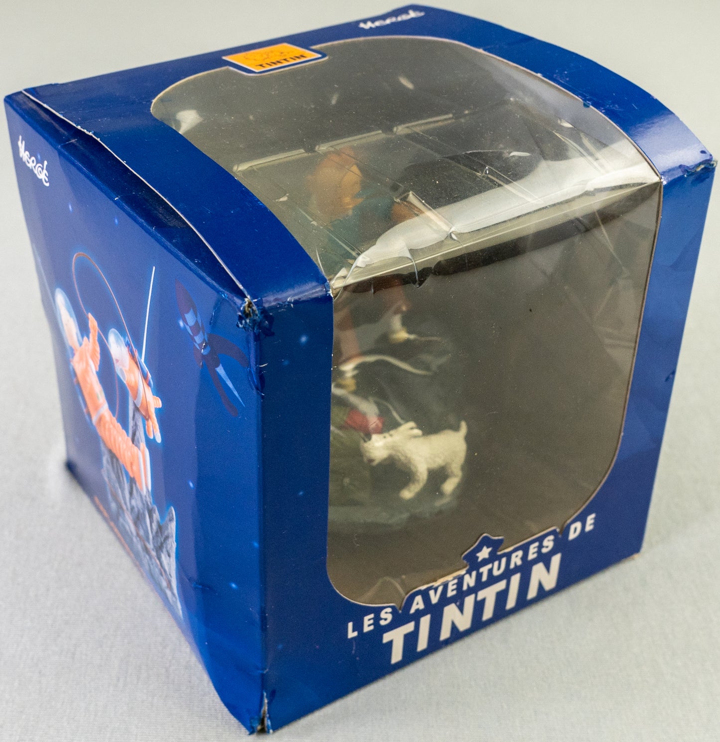 Tintin Snowy & Bear Cubs: Destination Moon Large Box Scene Figurine 10cm Model Coffret