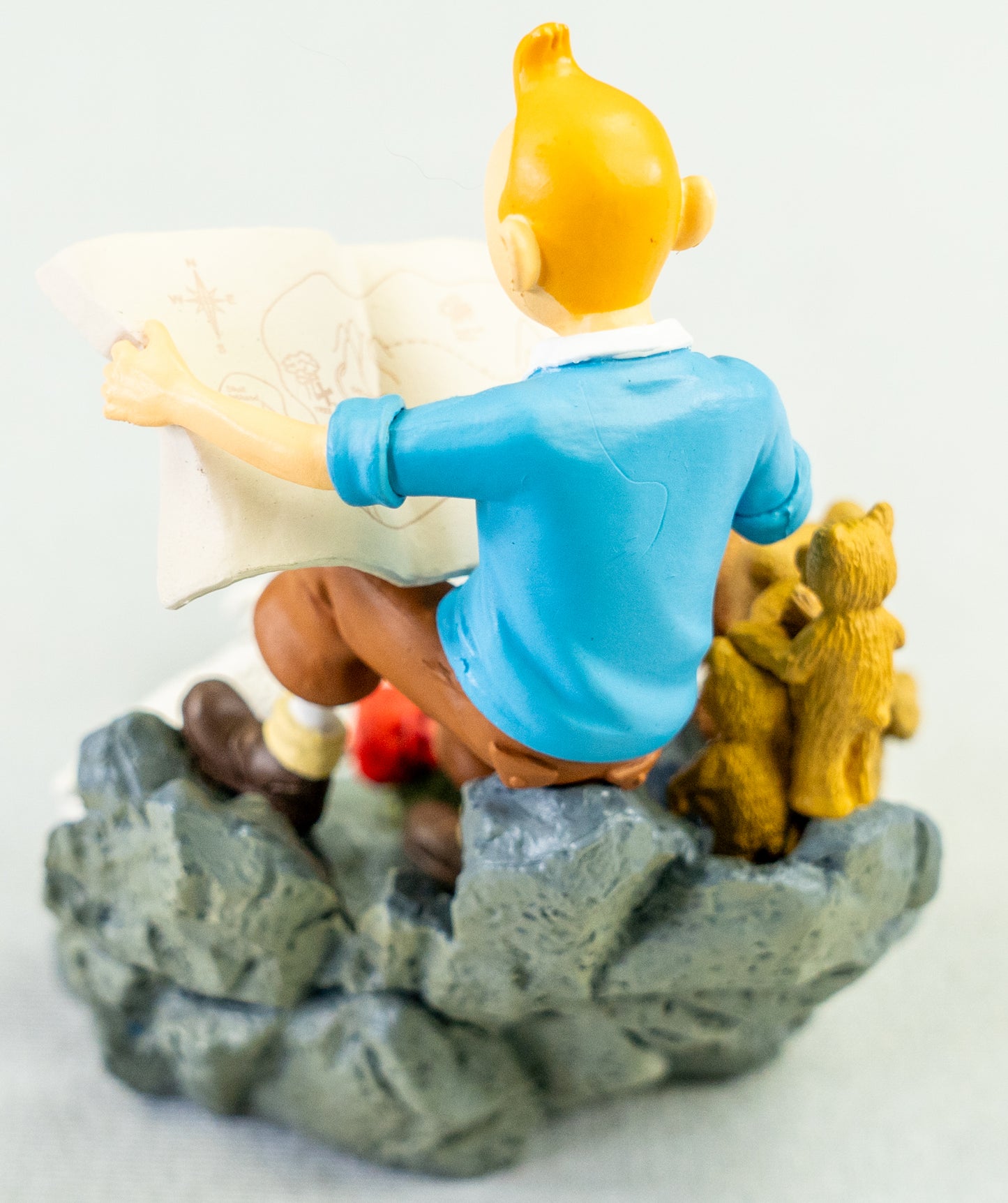 Tintin Snowy & Bear Cubs: Destination Moon Large Box Scene Figurine 10cm Model Coffret