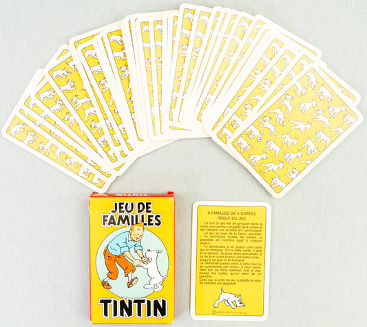 Vintage Tintin Family Playing Cards - Jeu de Familles 1993 by Carta Mundi