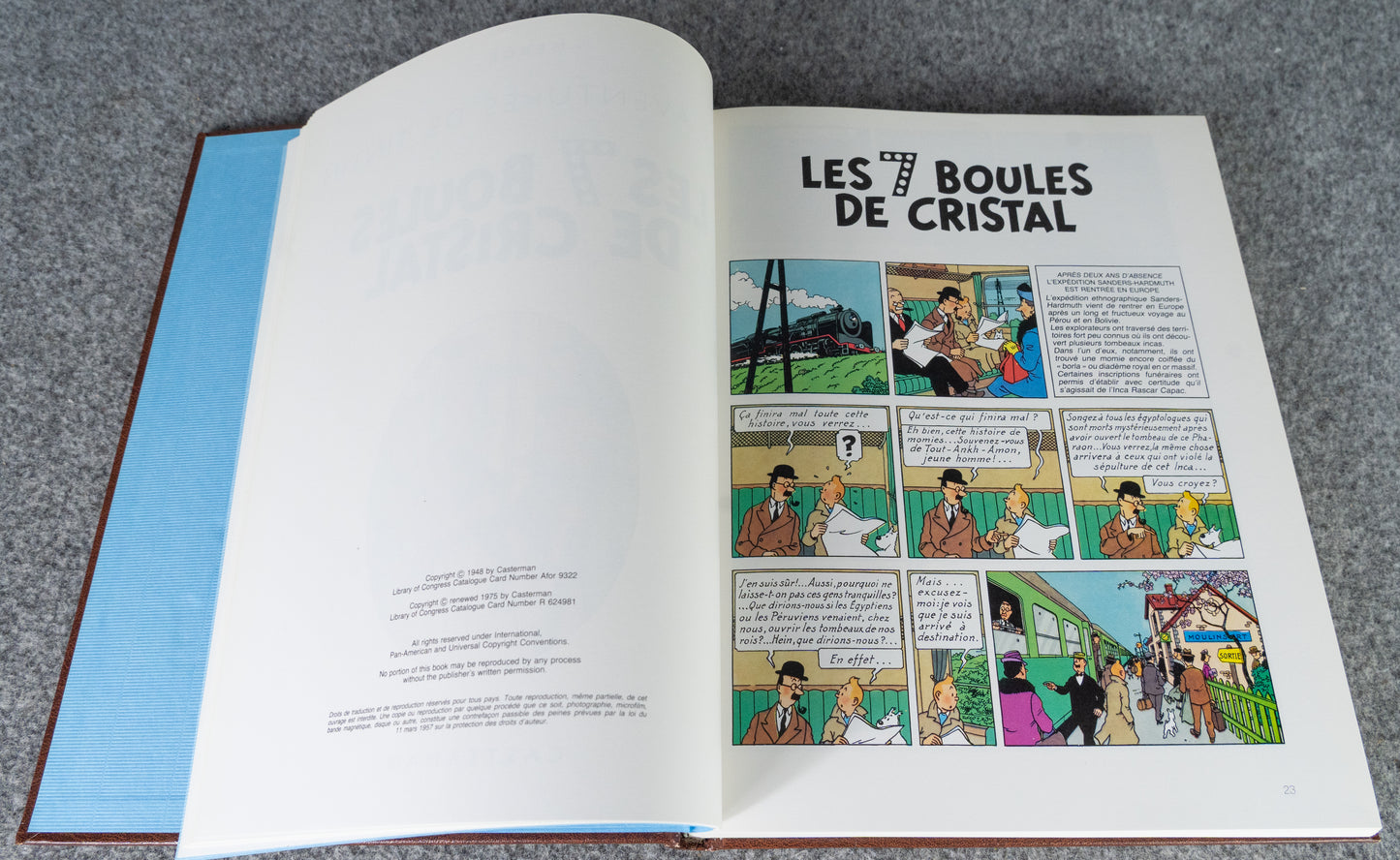 Rombaldi Tintin Volume 7 - 7 Crystal Balls, Prisoners Sun, Land Black Gold + Q&F - 1st Edition 1985 Herge EO