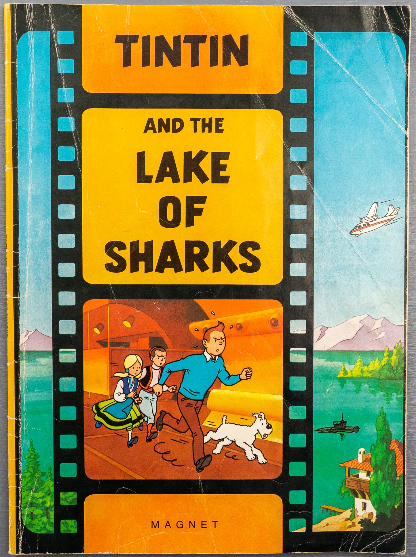 The Lake of Sharks - Tintin Magnet UK Paperback Edition Book 1980s