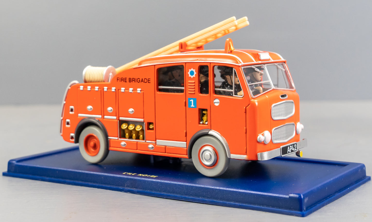 ATLAS TINTIN CAR #42 Fire Engine Black Island Herge model car 1/43 Scale Voiture