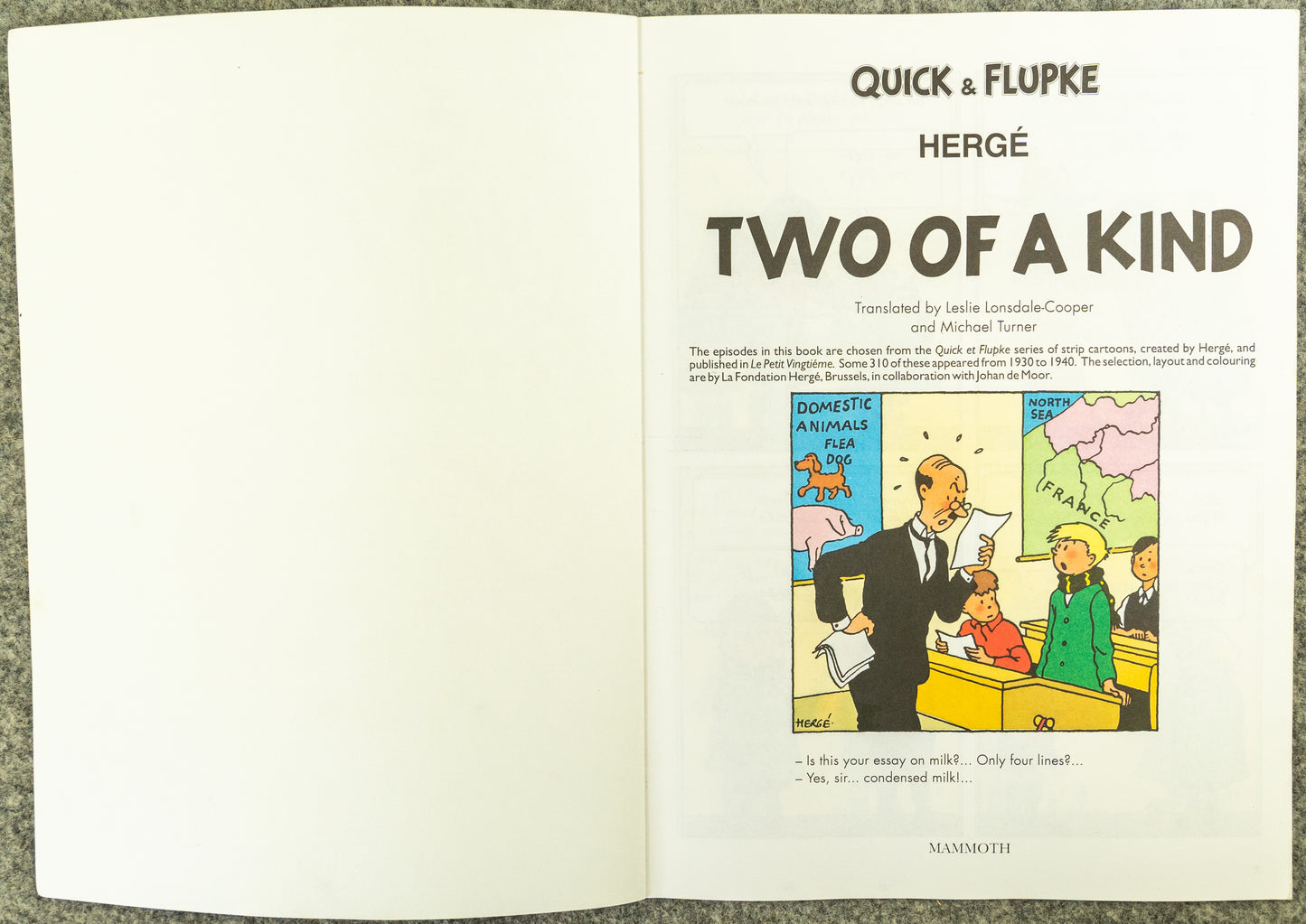 Quick & Flupke - Two of a Kind 1992 Vintage 1st Mammoth UK Paperback Edition