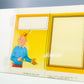 Original 1980 Hergé Studios Artwork: PLV Rombaldi Tintin Design - 1 Black print cell + real colouring