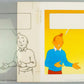 Original 1980 Hergé Studios Artwork: PLV Rombaldi Tintin Design - 1 Black print cell + real colouring