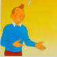 Original 1980 Hergé Studios Artwork: PLV Rombaldi Tintin Design - 1 Black print cell + real colouring