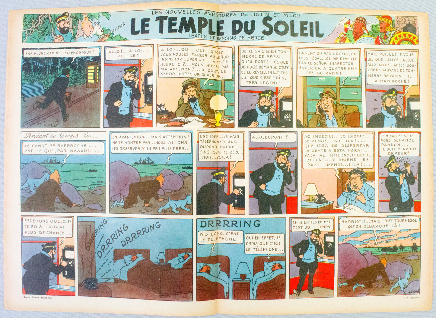 JOURNAL TINTIN Issue 8: 1947 Edgar P. Jacobs Cover Edition Vintage Comic EO Couverture