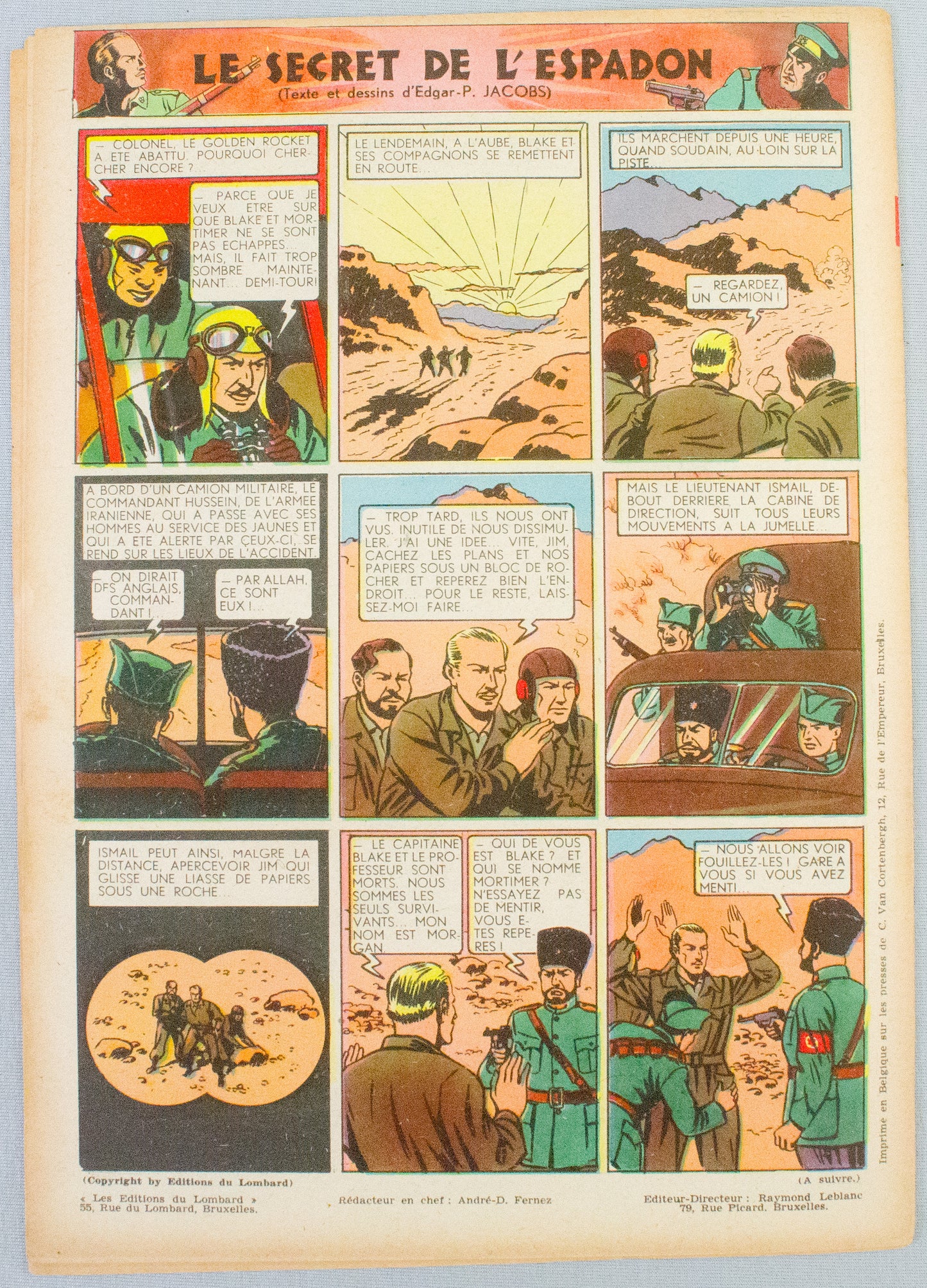 JOURNAL TINTIN Issue 8: 1947 Edgar P. Jacobs Cover Edition Vintage Comic EO Couverture