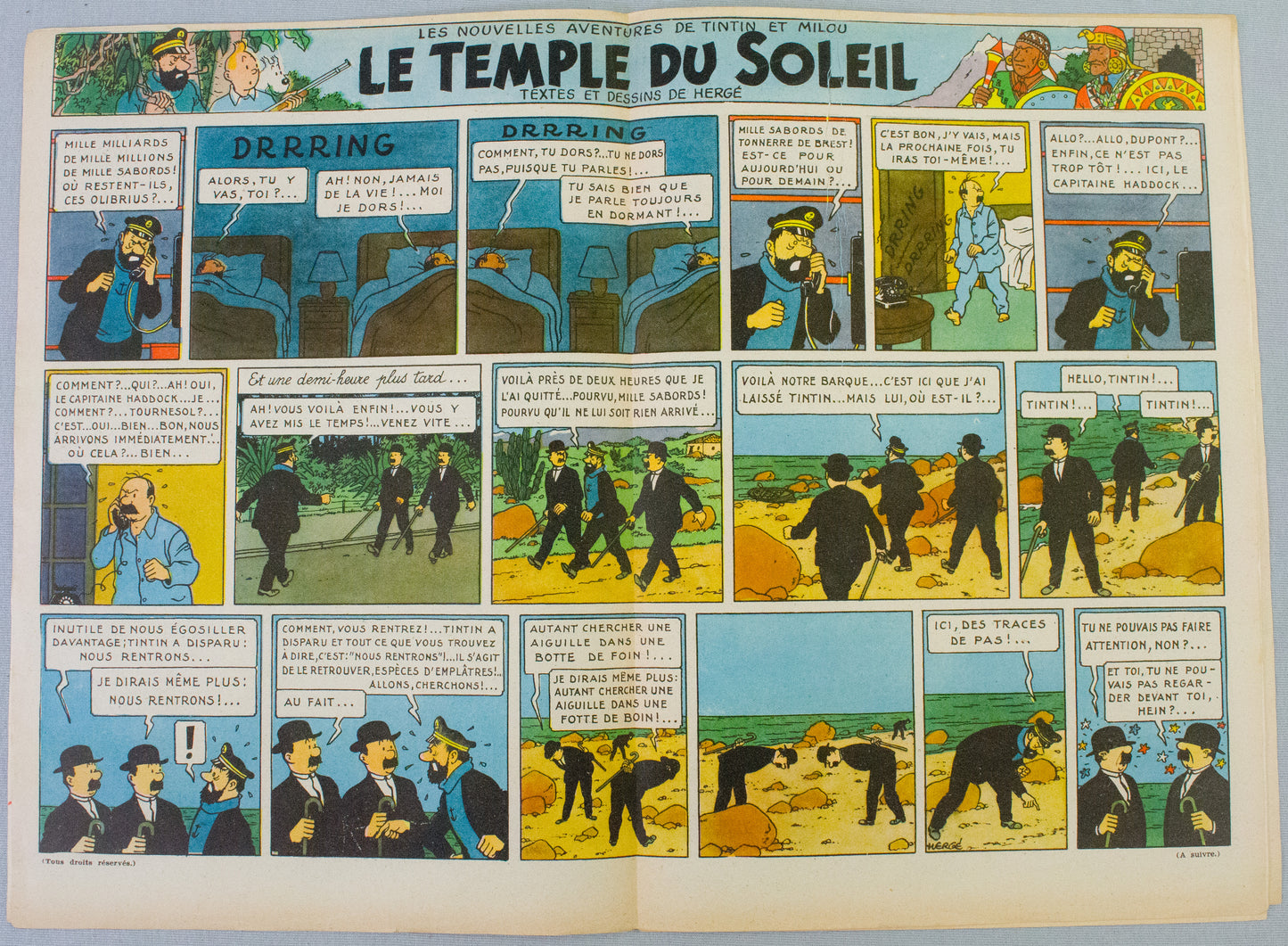 JOURNAL TINTIN Issue 9: 1947 J. Laudy Cover Edition Vintage Comic EO Couverture