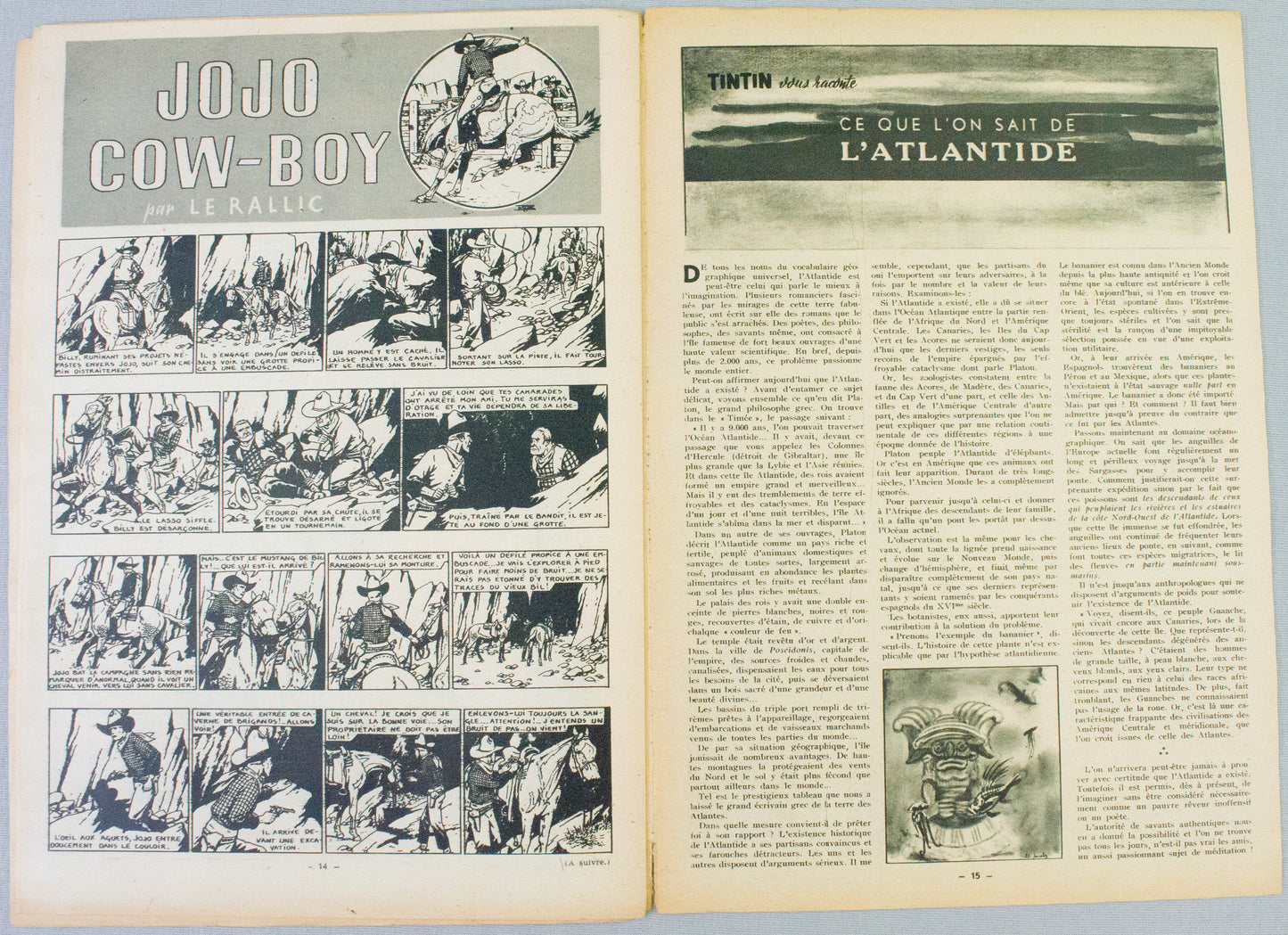 JOURNAL TINTIN Issue 9: 1947 J. Laudy Cover Edition Vintage Comic EO Couverture