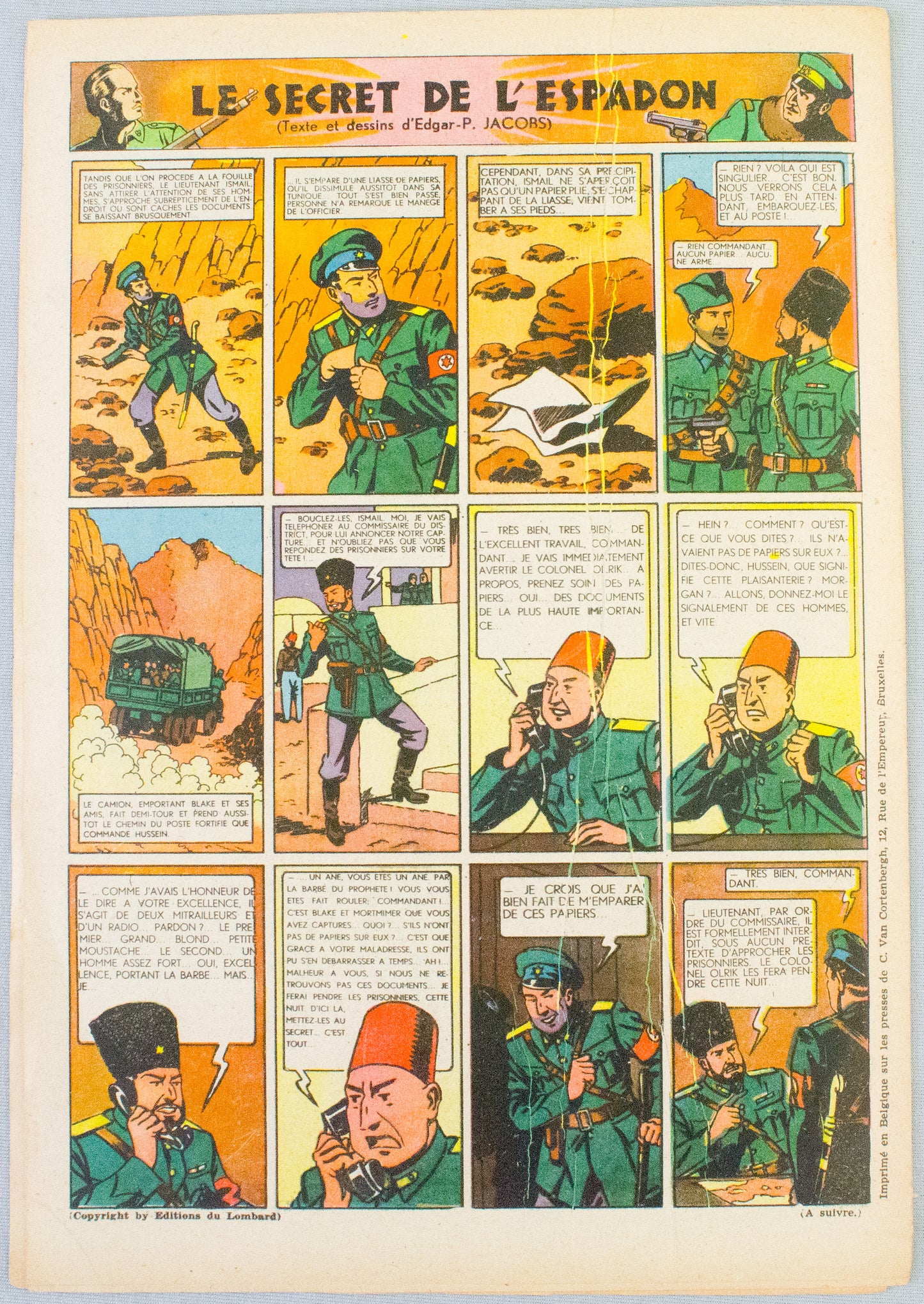 JOURNAL TINTIN Issue 9: 1947 J. Laudy Cover Edition Vintage Comic EO Couverture