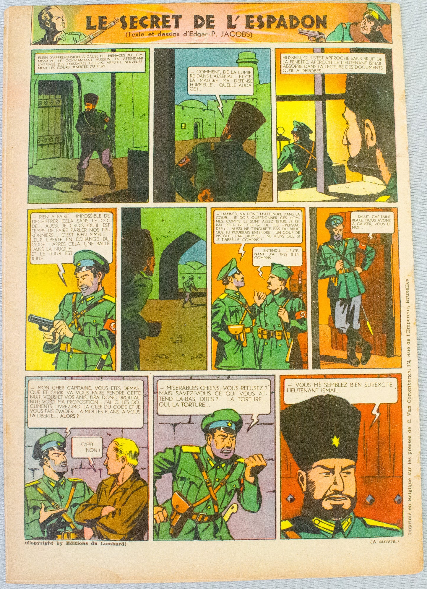 JOURNAL TINTIN Issue 10: 1947 P. Cuvelier Cover Edition Vintage Comic EO Couverture