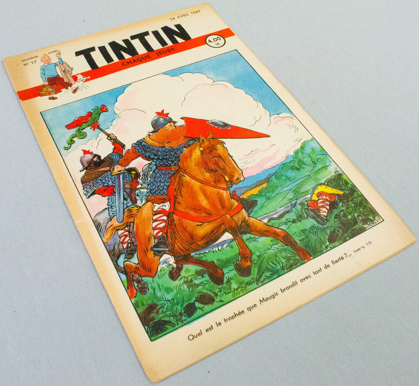 JOURNAL TINTIN Issue 17: 1947 J. Laudy Cover Edition Vintage Comic EO Couverture