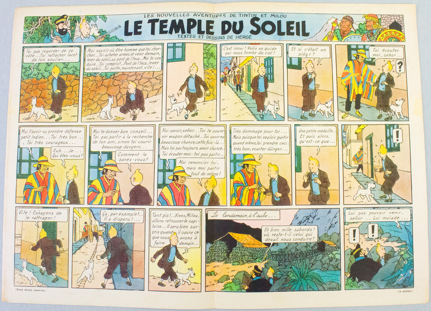 JOURNAL TINTIN Issue 18: 1947 P. Cuvelier Cover Edition Vintage Comic EO Couverture