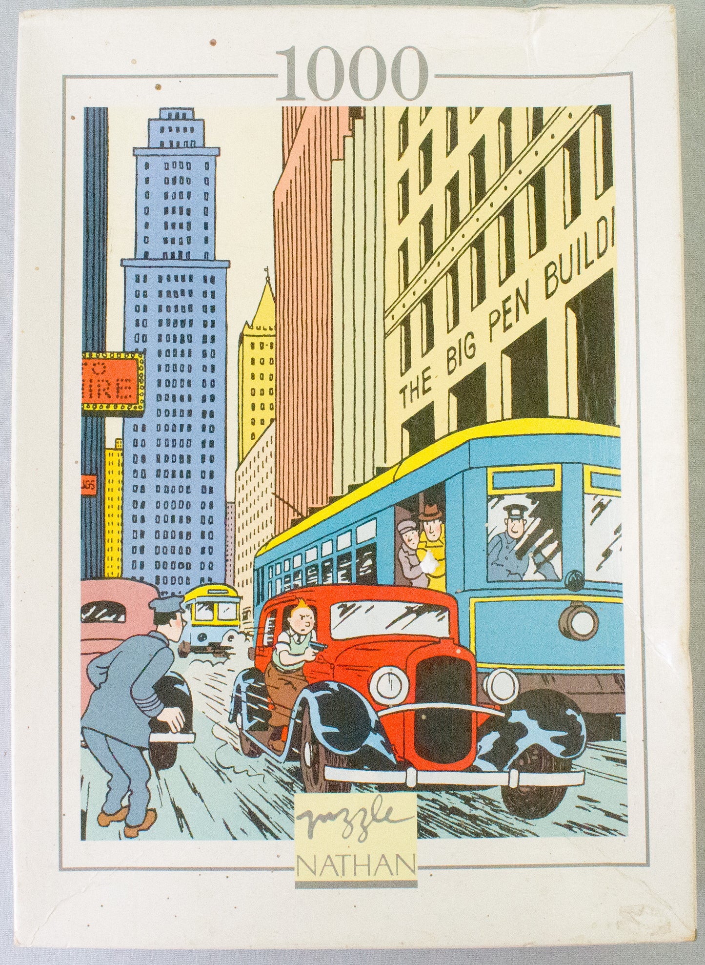 Jeux Nathan Tintin Puzzle en Amerique - 1000 Piece Jigsaw Herge