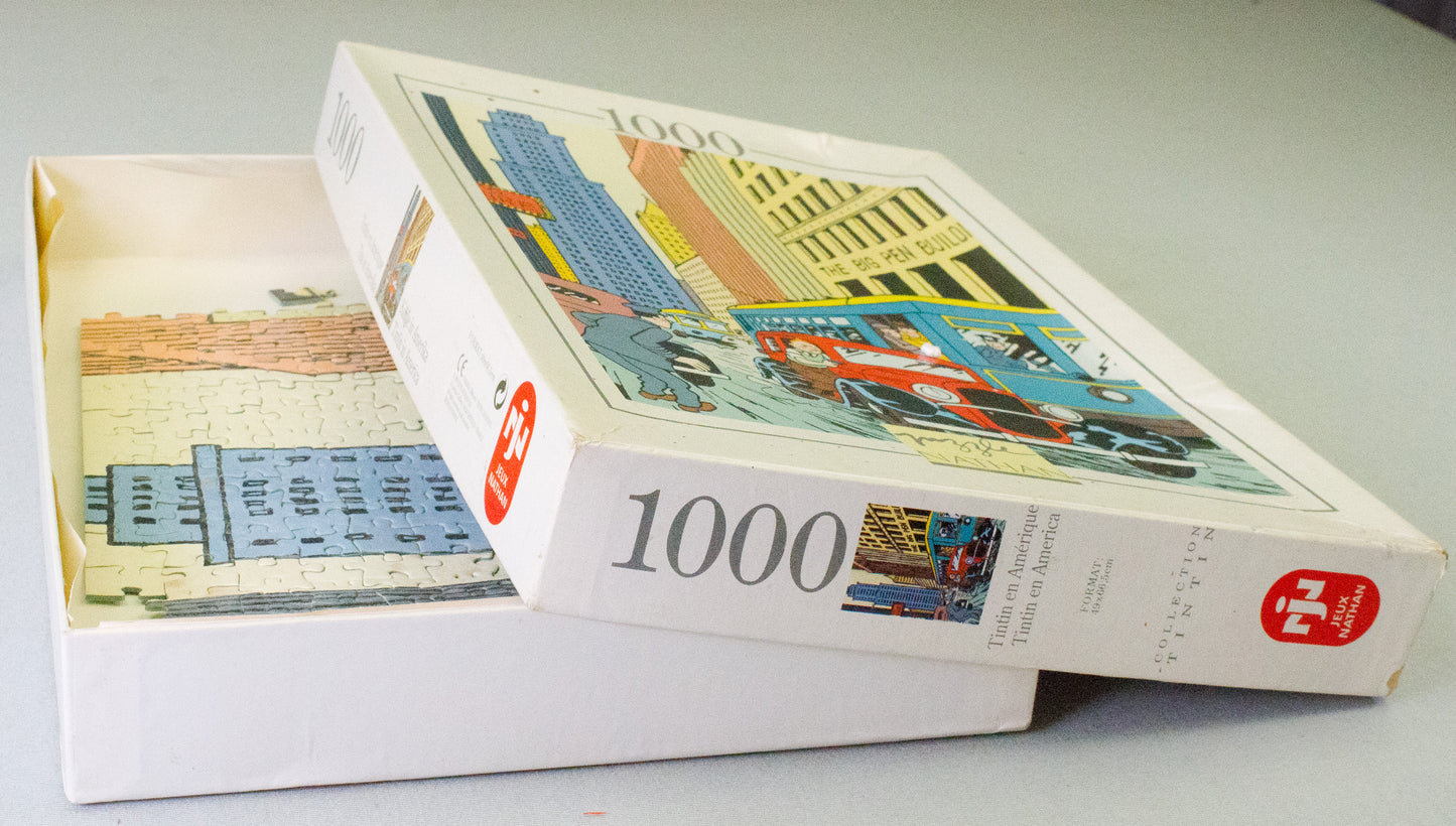 Jeux Nathan Tintin Puzzle en Amerique - 1000 Piece Jigsaw Herge