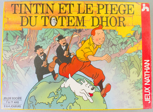 Tintin and the Totem Trap Vintage Board Game - French 1991 Jeux Nathan Game