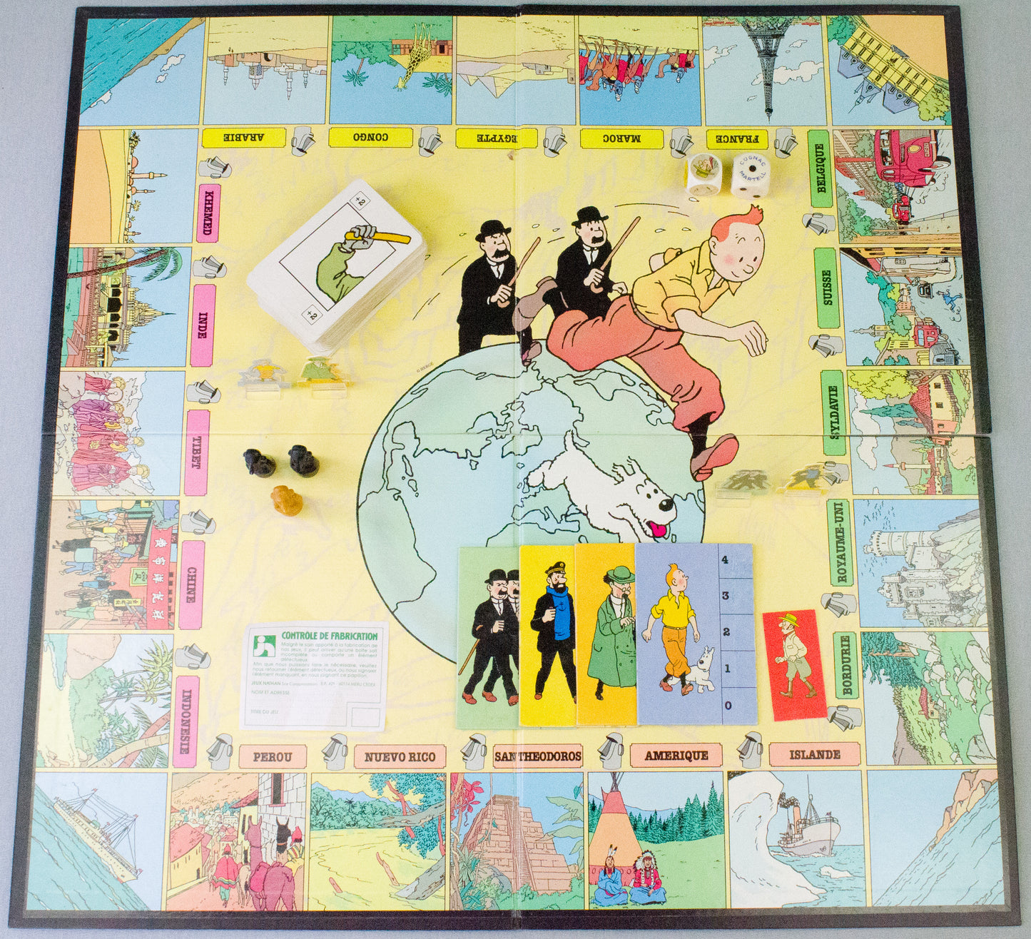 Tintin and the Totem Trap Vintage Board Game - French 1991 Jeux Nathan Game