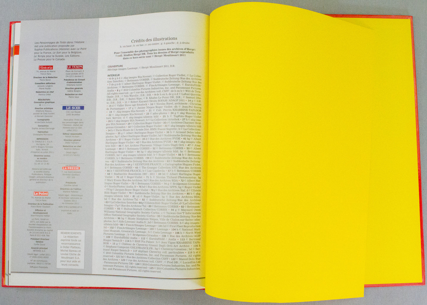 Le Point Historia Tintin Volume 1 - French Hardback 2011 Edition Book EO