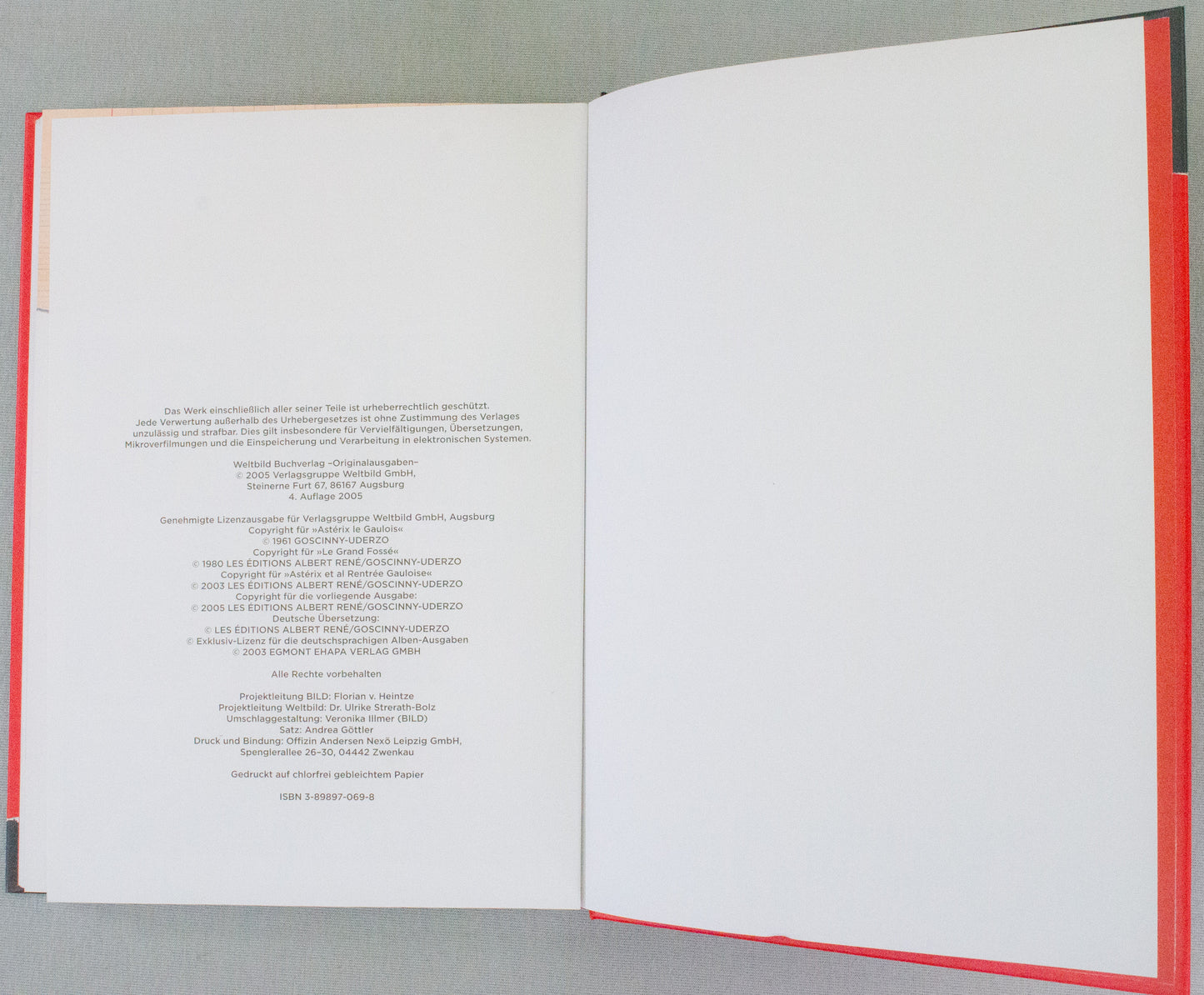 Asterix Comic Bibliothek Volume 1 - German Hardback 2005 Edition Bild Comic