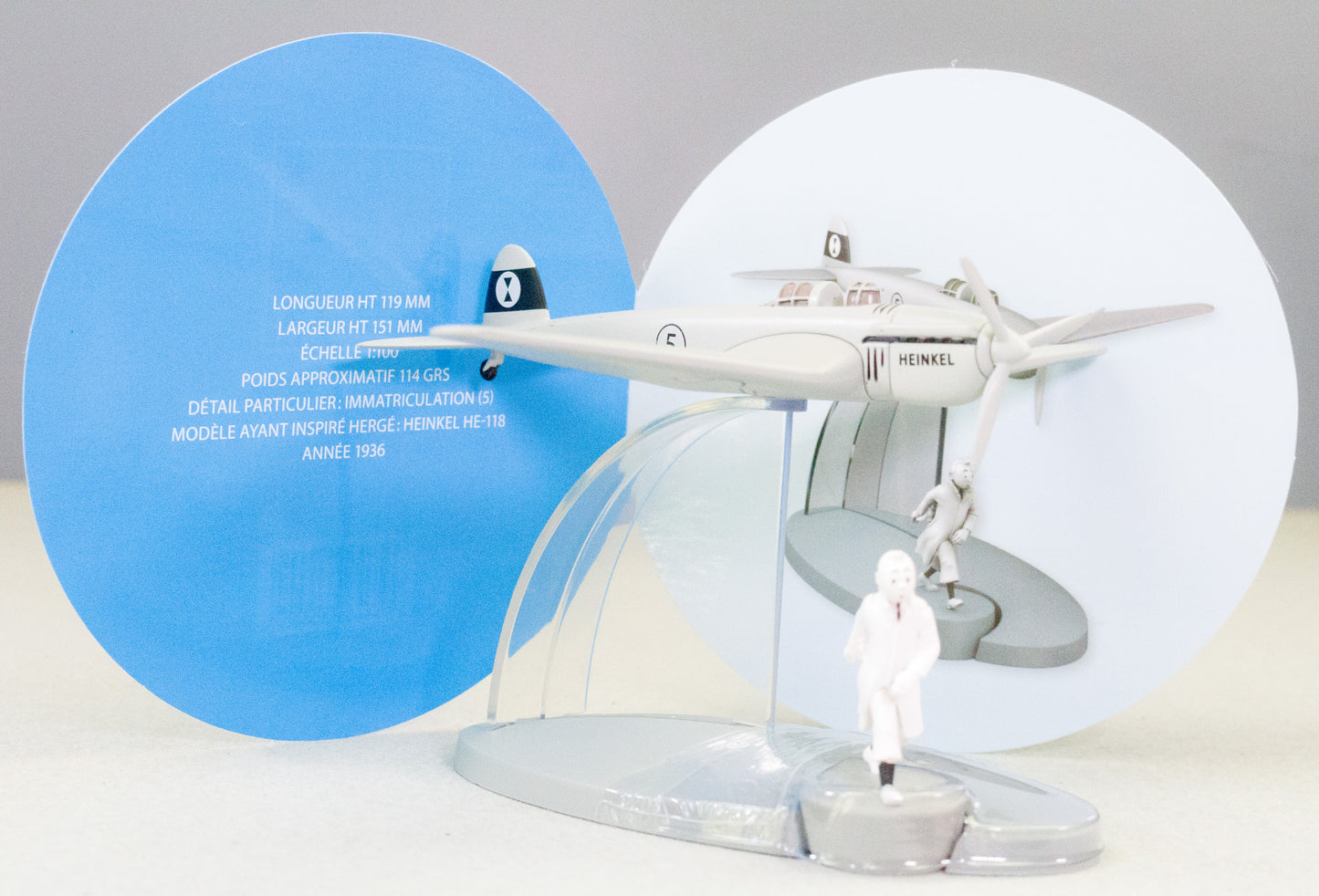 Moulinsart Tintin Plane 29564 Bordurian Heinkel Fighter: Ottokars Sceptre Model