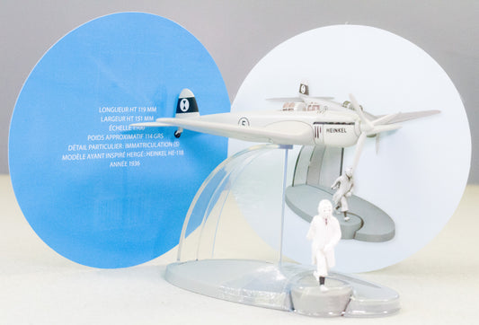 Moulinsart Tintin Plane 29564 Bordurian Heinkel Fighter: Ottokars Sceptre Model