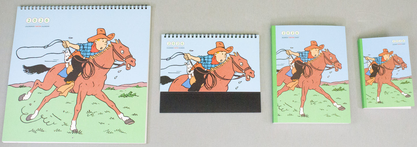 2026 Tintin Calendar & Diary Collection Set of x4 - Tintin In America Moulinsart