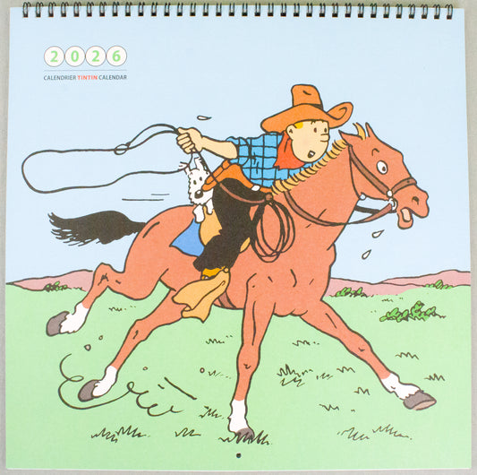 2026 Tintin Large Calendar - Tintin In America Moulinsart Editions