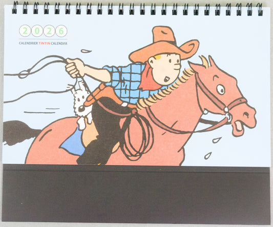 2026 Tintin Desk Calendar - Tintin In America Moulinsart Editions