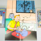 Moulinsart Tintin Puzzle (81559) - Tintin Drinking Tea (The Blue Lotus) 48x67cm