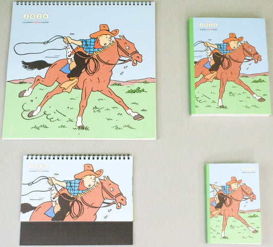 2026 Tintin Calendar & Diary Collection Set of x4 - Tintin In America Moulinsart