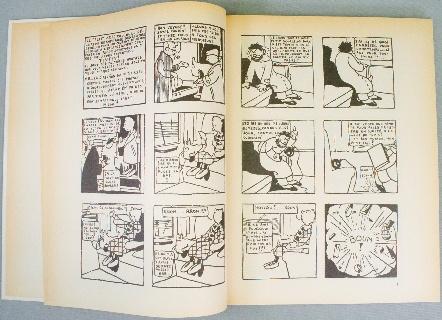 Tintin Au Pays Des Soviets - Rare B&W Facsimile 1st Edition Casterman - 1981 French EO Noire Blanc
