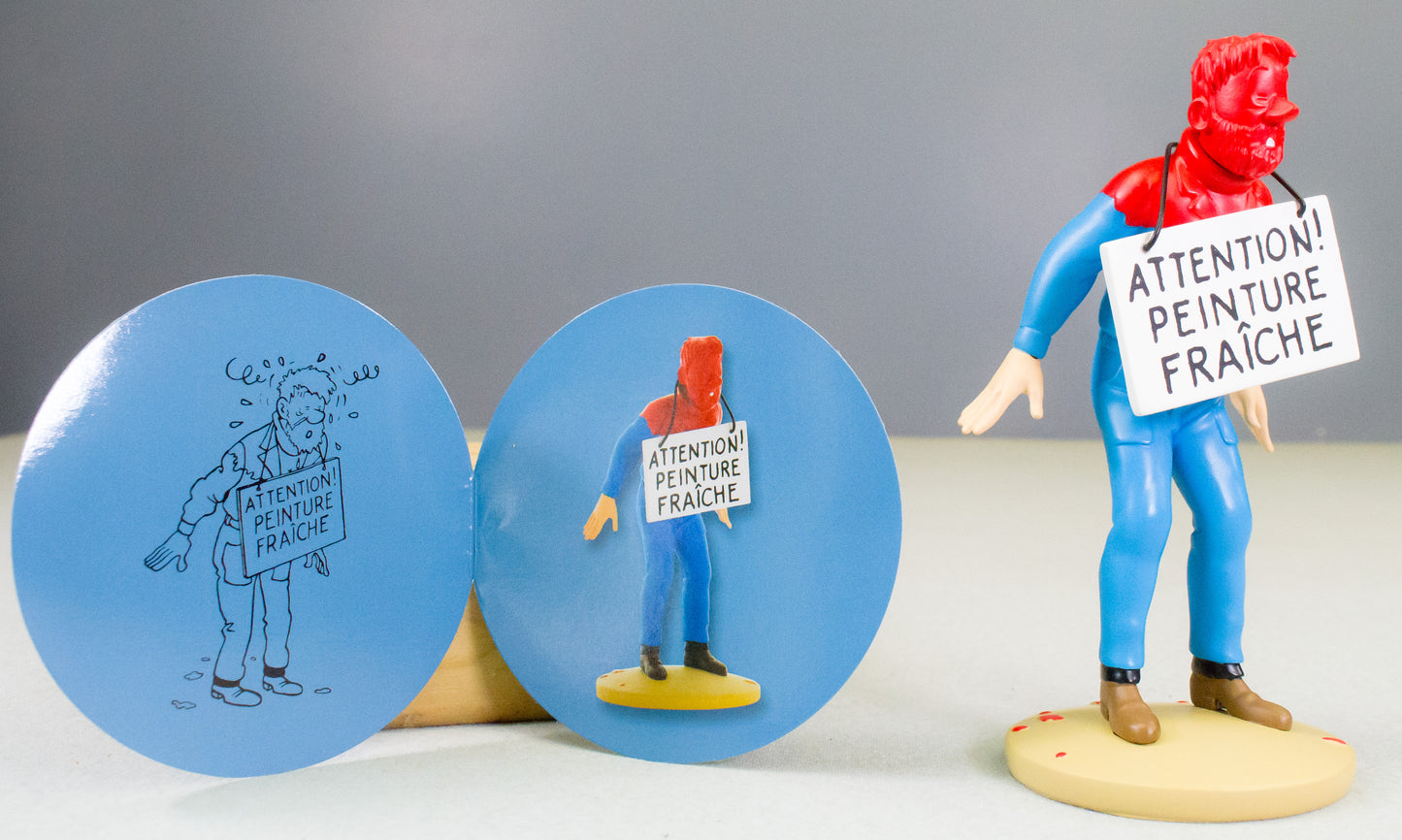 Tintin Figurine Moulinsart 42256 Haddock Fresh Paint - Destination Moon 12cm Resin Figure