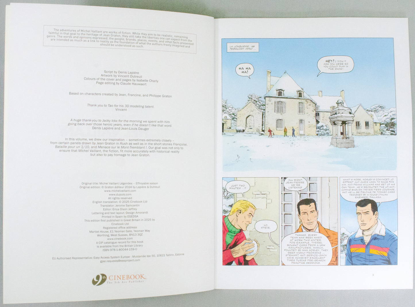 Michel Vaillant Legendary Races Volume 3: The Disastrous Season - Cinebook UK Paperback Edition Comic
