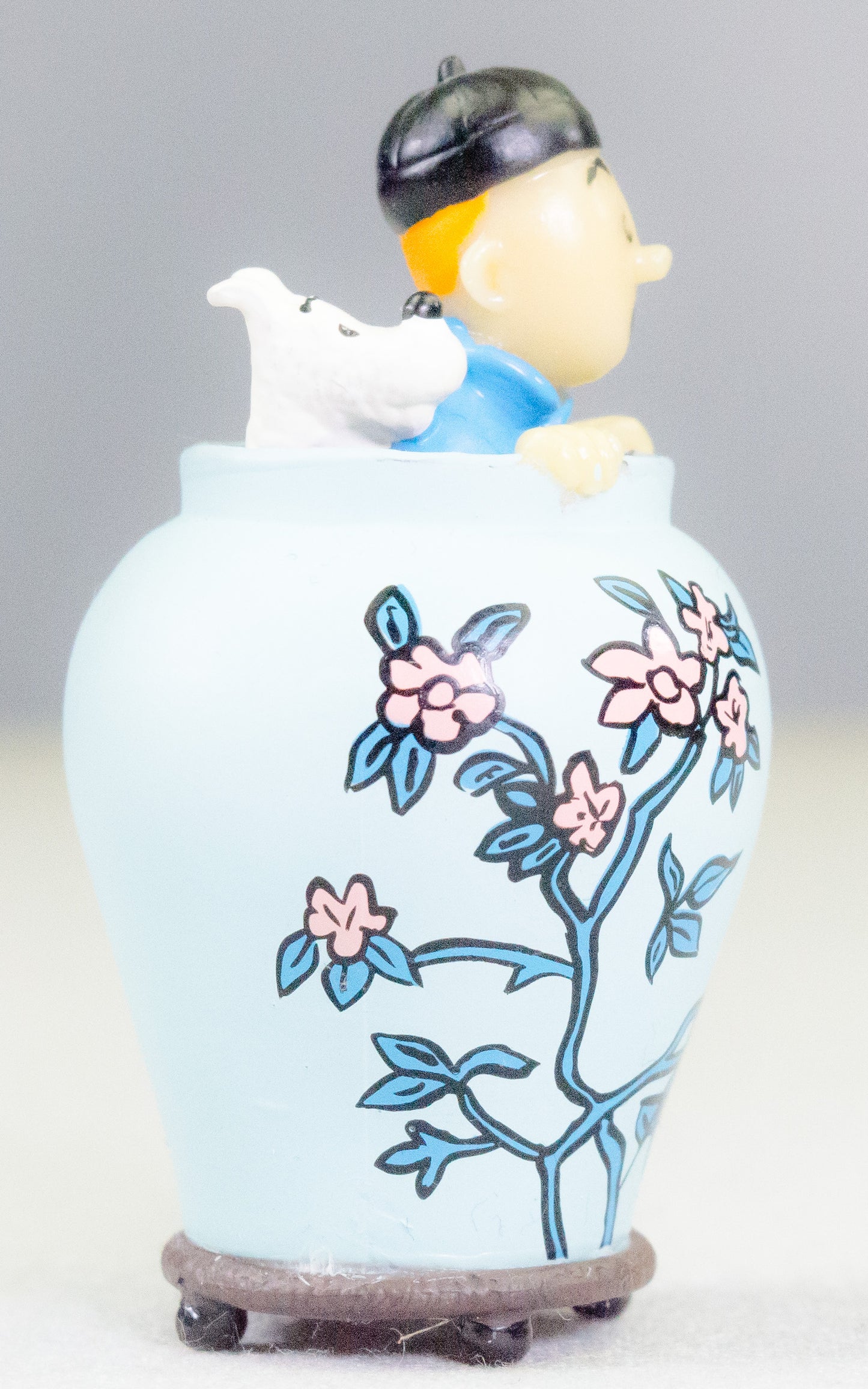 Tintin & Snowy in Chinese vase - Blue Lotus: Coffret/Box Scene Moulinsart Figurine 9cm Model
