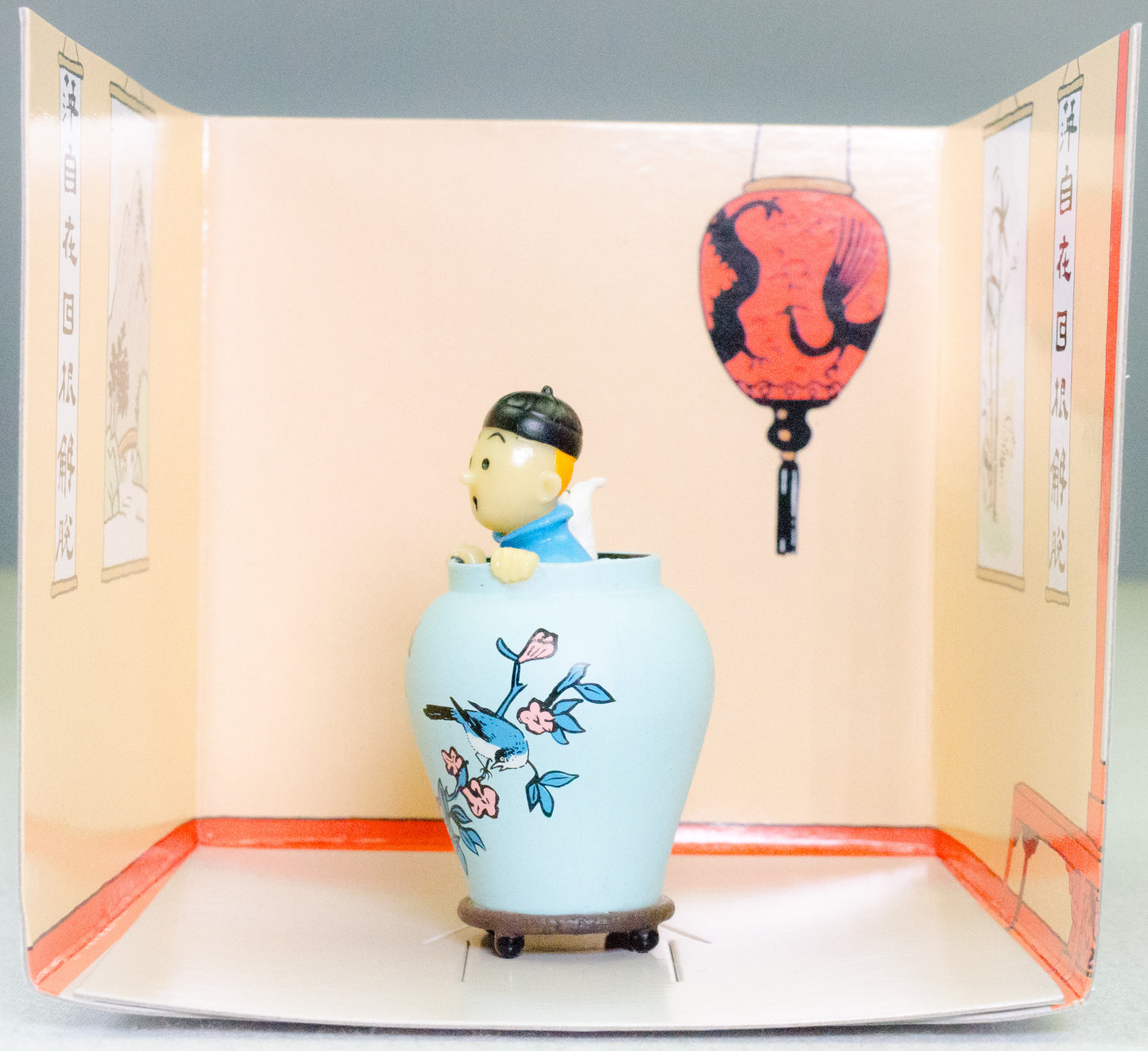 Tintin & Snowy in Chinese vase - Blue Lotus: Coffret/Box Scene Moulinsart Figurine 9cm Model