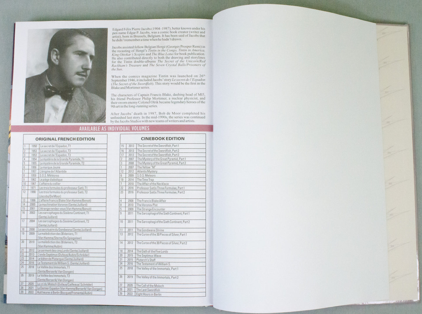 Blake & Mortimer The Complete Collection Volume 1: Cinebook Hardback Edition