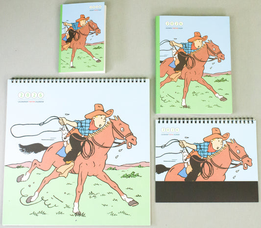 2026 Tintin Calendar & Diary Collection Set of x4 - Tintin In America Moulinsart