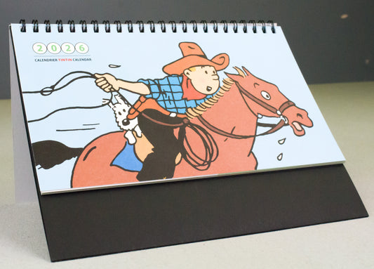 2026 Tintin Desk Calendar - Tintin In America Moulinsart Editions
