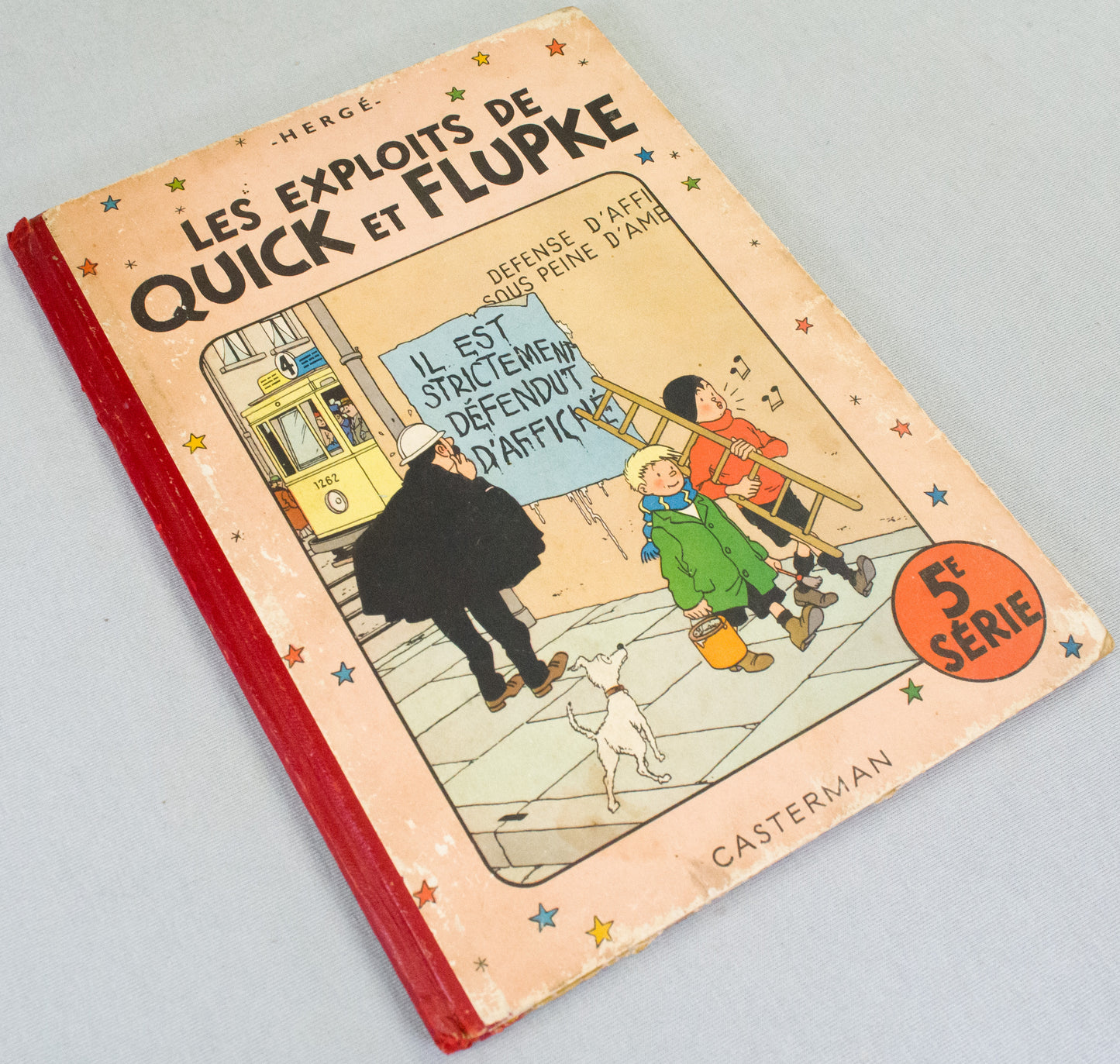 The Exploits of Quick & Flupke Volume 5: Casterman 1952 French Hardback 1st Edition Comic Book by Herge EO